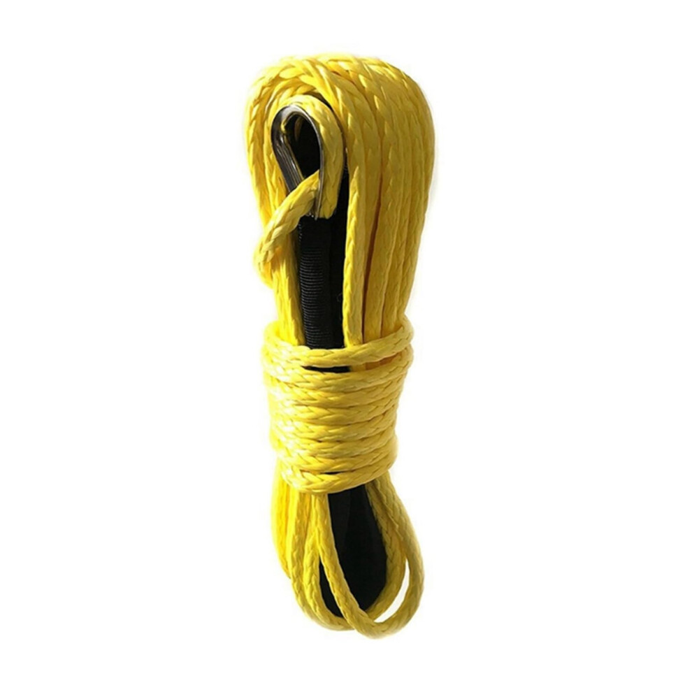 Winch Rope 15M Winch Cable For Atv And Offroad, Tow Strap With Hook, Trailer Rope, 7700 Lbs (3.5T), Yellow 9001264092351