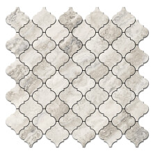 Arabesque Peel and Stick Backsplash Tiles, Waterproof Heat Resistant Kitchen and Bathroom Mosaic (10 Sheets Beige Marble Look)