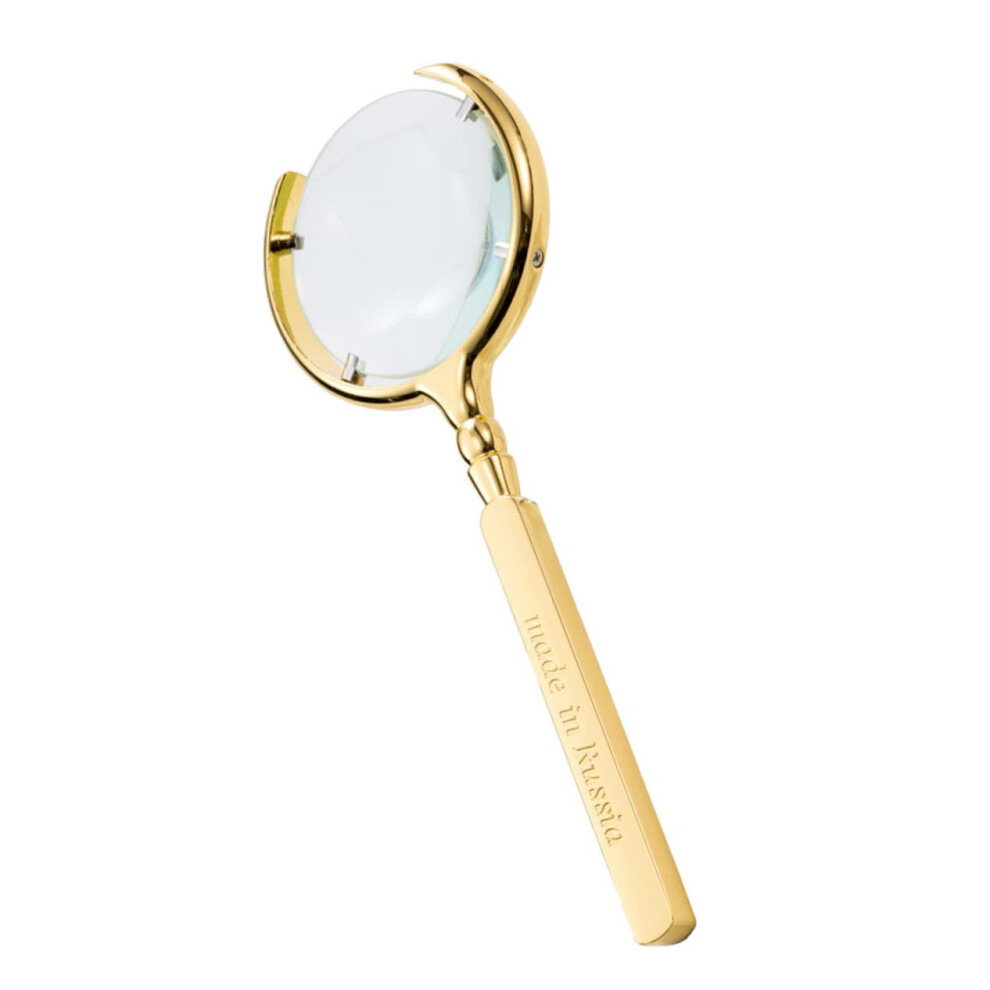 Golden 8X Handheld Magnifier For Hobby Observation In The Classroom Scientific Paper Reading Magnifier Inspection Glass Exploration Magnifier