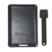 Square Griddle, Stainless Steel Flat Top Griddle, Mini Griddle, BBQ Grill, Teppanyaki Grill for Camping (Black) Black