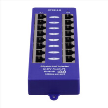 Novo injetor PoE Mid-Span 802.3af Modo B (4/5+, 7/8-) passivo de 8 portas Gigabit para redes de CFTV UBNT.