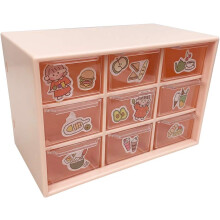 Stolní zásuvka na šperky pro široké scénáře, závěsný design, mini plastový organizér do zásuvek, úložný box s 9 zásuvkami s úchyty