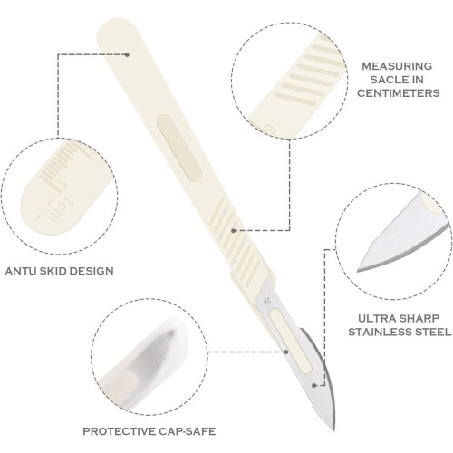 Bread Lame Dough Scoring Knife with Wooden Handle, 10 Replaceable Blades and Protective Covers 2