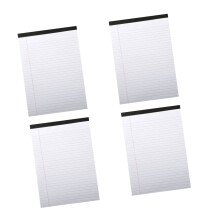4Pcs Colorful Notepads 50Sheets Each Pad-White black line