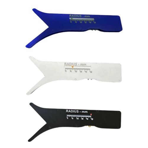 Adjustable Sliding Radius Gauge Radius Measuring Ruler-Blue 1