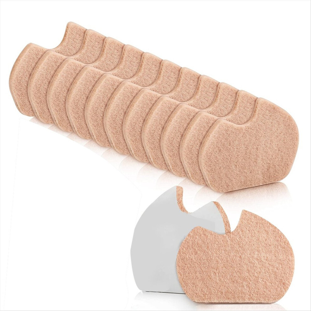 24 Pcs Foot Pads for Dancer Sesamoiditis Pads for Ball of Right Feet Pain Felt Forefoot Cushion Skin Color