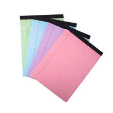 4Pieces Letter Size Colorful Notepads Lined-Mixed color