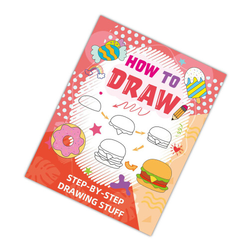 Stress Relieving Coloring Book Simple Step-by-Step-Food version