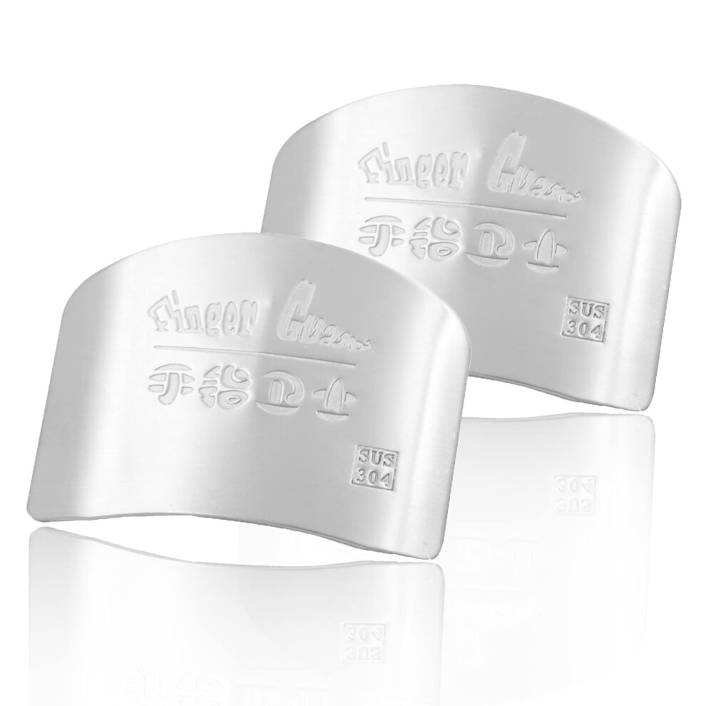Finger Guard Cut 2 Pieces Finger Protectors Stainless Steel Avoid Injuries When Cutting Food, Tools for Kitchen