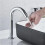 Touchless Sensor Faucet with Infrared Smart Control, Water Saving Deck Mount Tap Black 18cm 2