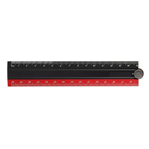 Folding Aluminum Alloy Ruler Multipurpose-Black and red