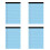 4Pcs Colorful Notepads 50Sheets Each Pad Letter Size-Blue 1