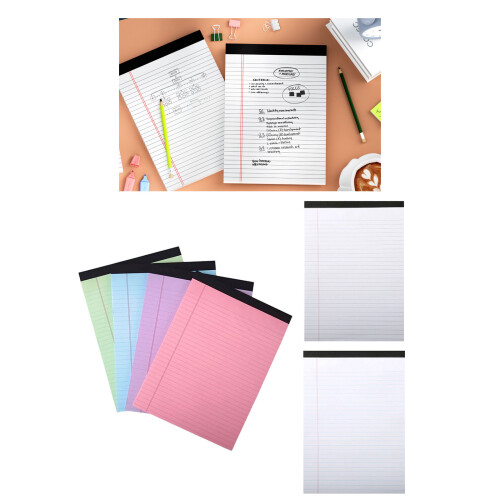 4Pcs Colorful Notepads 50Sheets Each Pad Letter Size-Blue 2