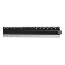 Folding Aluminum Alloy Ruler Multipurpose Metal-Black grey