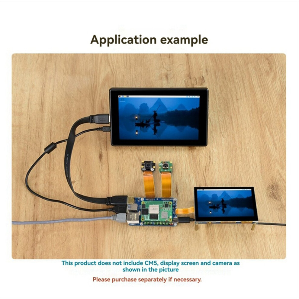 Mini Base Board For Compute Module5 Jst- Fan Usb -Compatible Rj45 Gigabit Ethernet M.2 Slot For Cm5 4853066939526
