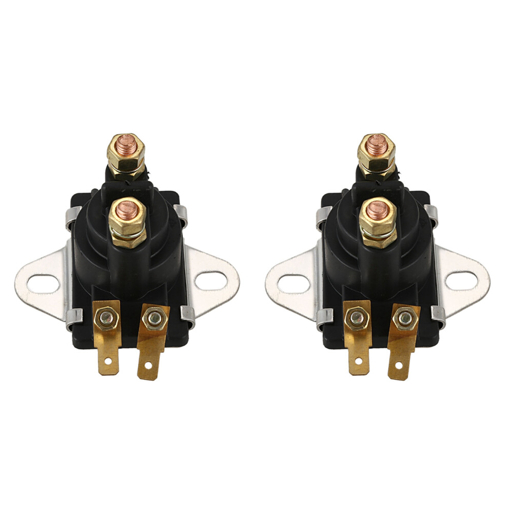 2X New Marine Starter Tilt/Trim Relay Solenoid, Mercruiser 89-96158T 12V Black/Silver 6133443899031