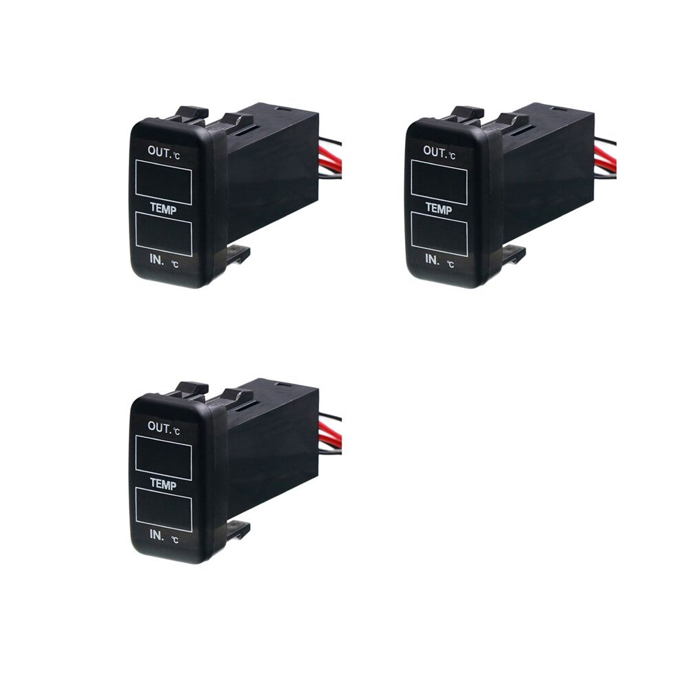 3X Dual Temperature Display Inside And Outside The Car Dual Temperature Sensor For Toyota Corolla Reiz Prado Prius 6131667510503