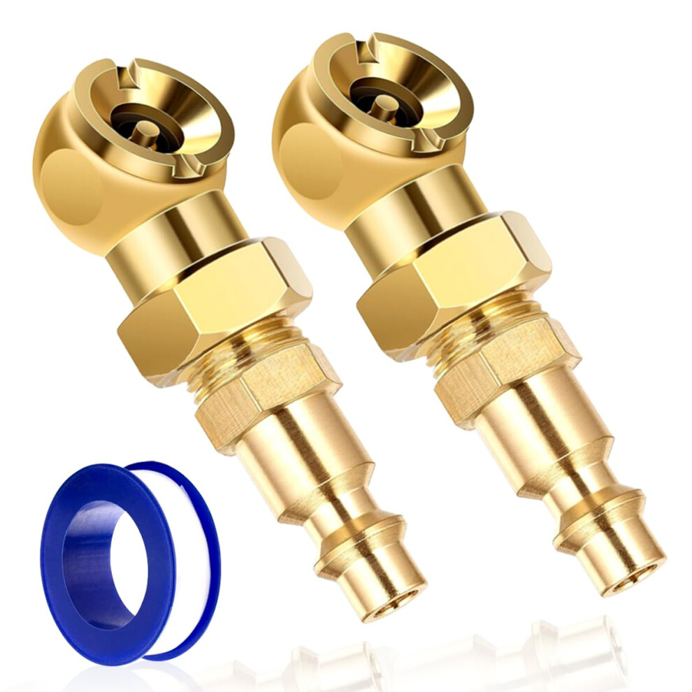 2Pcs 360 Swivel Air Chuck 1/4' Npt Quick Connect Tire Inflator Leak For Air Compressor 9001264094171