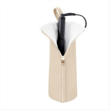 Heißablage & Matte, hitzebeständige Reisetasche für Lockenstab und Glätteisen – Organizer für Haarstyling-Geräte zu Hause, Beige
