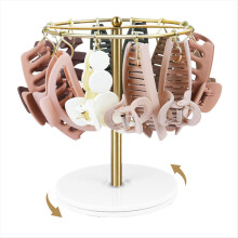 360 graden draaibare klauwclip organizer houder standaard, metalen haarclip opbergdisplay voor slaapkamer badkamer decoratie