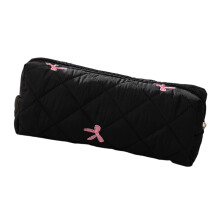 Black Bowknot Pencil Case Pencil Pouches Big Capacity Pen-Black