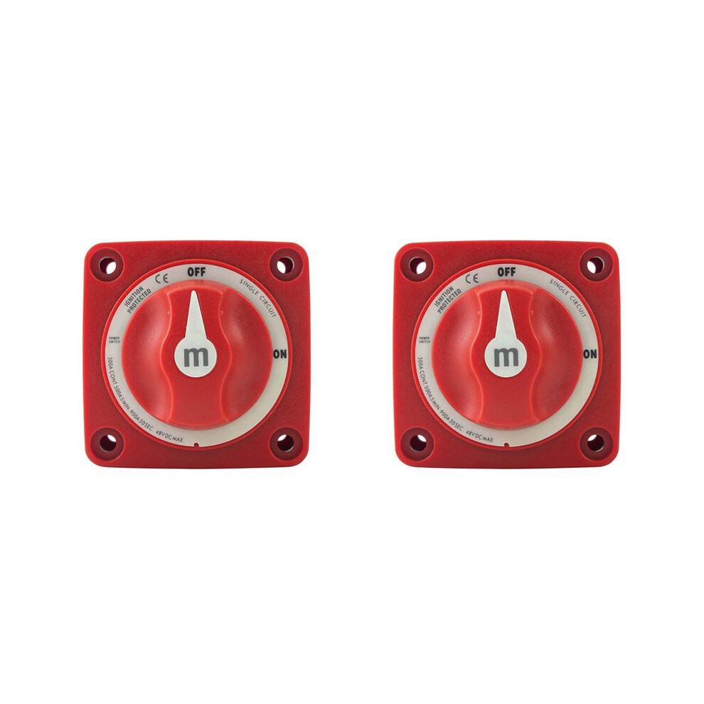 2X 48V 300A Single Circuit Battery Selector Isolator Disconnect Rotary Switch Battery Power Switch Light 4713540556598