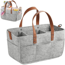 Baby Felt Storage, Nursery Organiser, Basket, Infant Changing Bag Handle, Caddy, Changing Nappy, Children's Storage Carrier, Large Bag