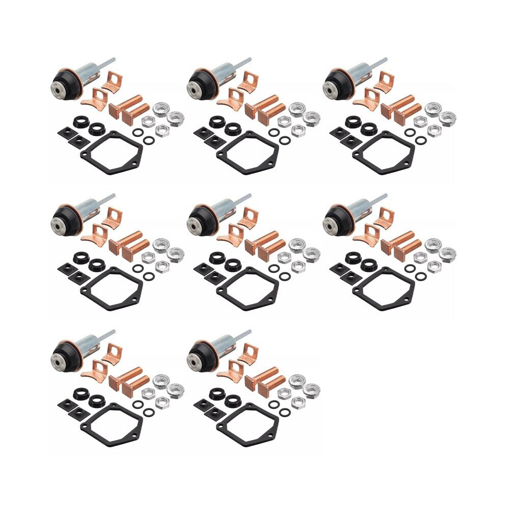 8X Universal Motor Starter Solenoid Repair Rebuild Kit Plunger Contacts Set For Toyota Subaru Honda 6132295024660