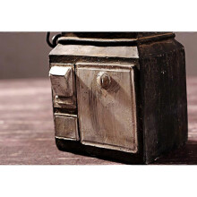 (Black) Vintage Rotate Classic Look Dial Pay Phone Model Retro Booth Home Decoration Ornament