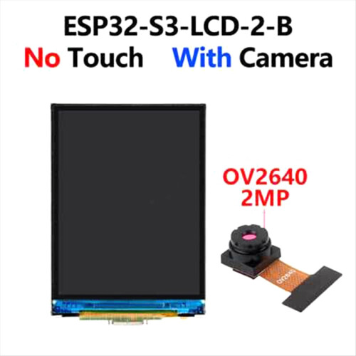 ESP32 S3 LCD Camera Development Board with 2-Inch Display OV2640-2MP Camera QMI8658 Sensor for B 1