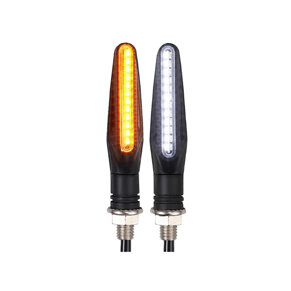 24Led Motorcycle Turn Signal Lights Dynamic Indicators Front Rear Flasher Blinker For Motorcycle White/Amber/Light 4711607097794