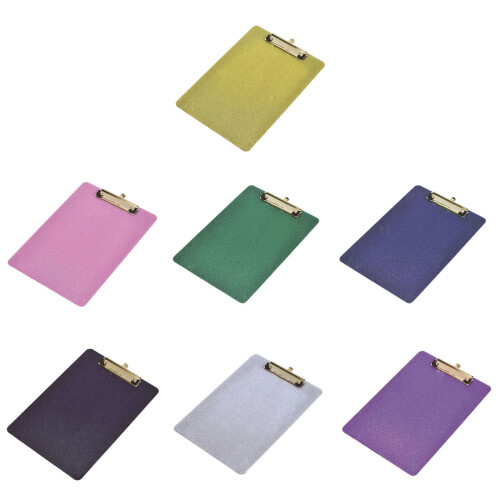 A4 Glitter Clipboards Practical Clip Boards Writing-Yellow 2