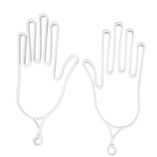 Pack of 2 Golf Gloves Keepers, Multifunctional Golf Gloves Support Frame Golf Gloves Stretcher Holder Golf Accessories (White)