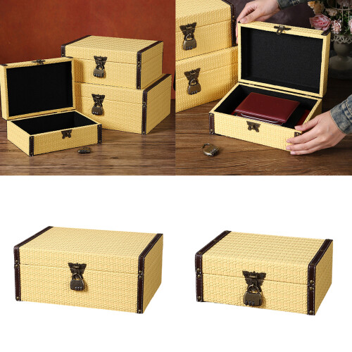 Elegant Leather Covered Case with Wooden Construction and-D 2