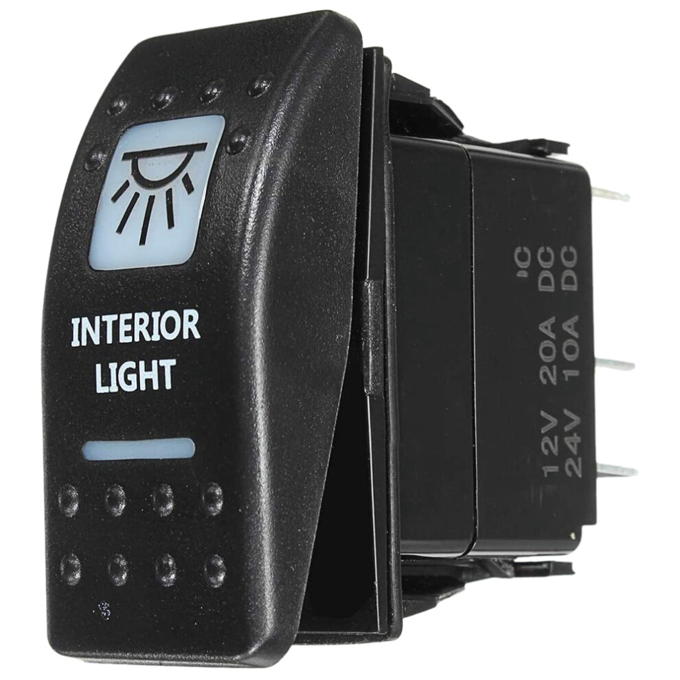 1Pcs Interior Light Rocker Switch White For Utv Atv Off-Road Can-Am Maverick X3 2017 2018 4711021414047