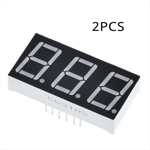Display LED de 0,56 polegadas, 7 segmentos, 3 bits, tubo de dígitos, cátodo comum vermelho. 1