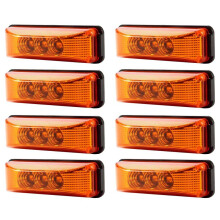 8X 3 Led 3.9Inch Car Truck Side Light Tail Rear Lamps Indicator 10-24V for Trailer Rv Boat Lorry