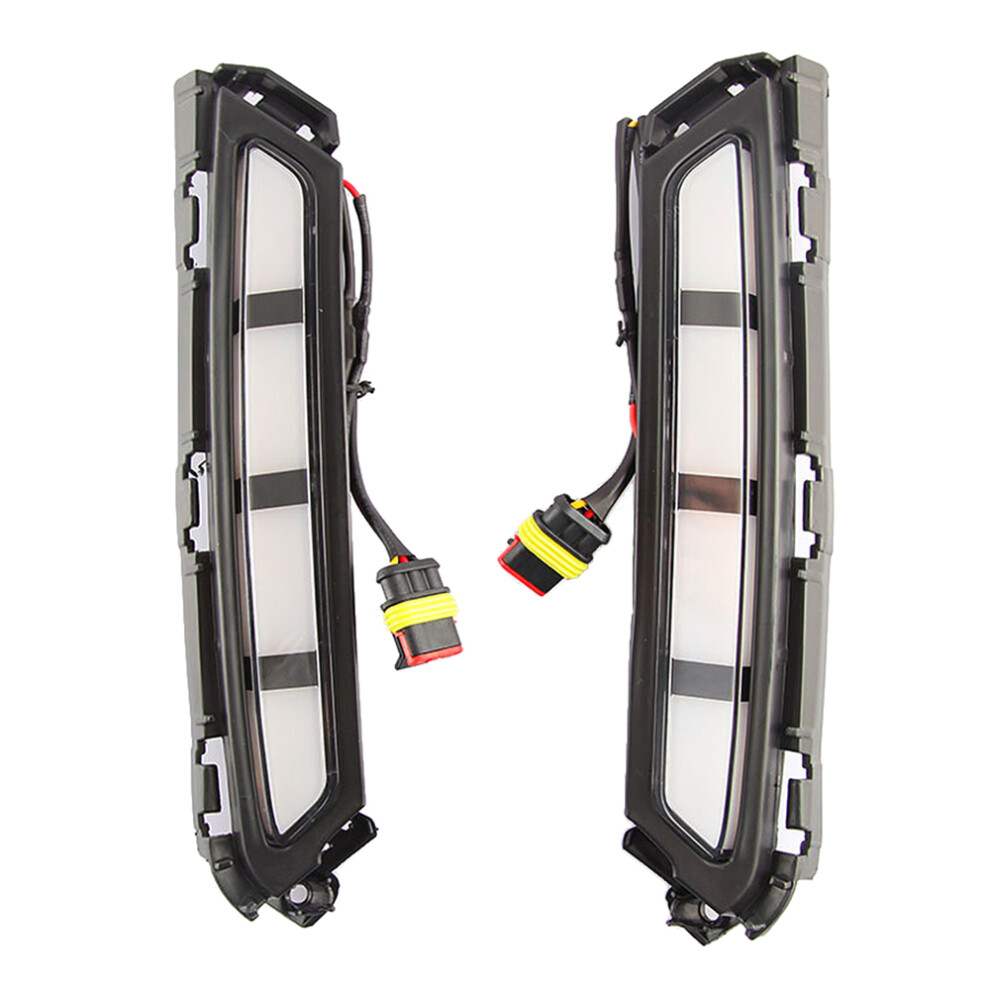 2Pcs Front Bumper Led Daytime Running Fog Lamp With Turn Signal Drl For Hyundai Elantra 2019 2020 Light/Yellow 6131032339364