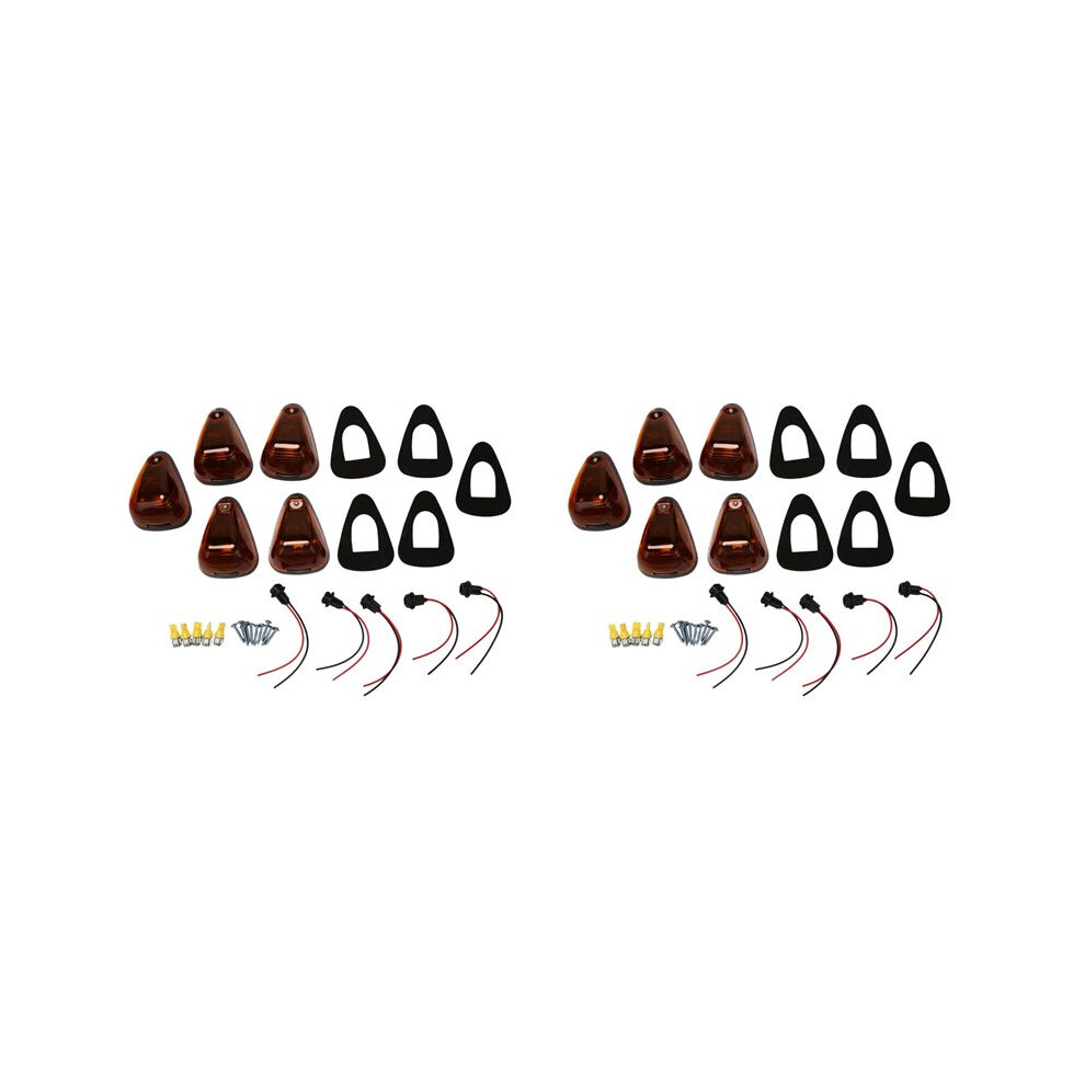 10Packs Cab Marker Lens Roof Running Sw/Wiring For Ford F150 F250 F350 F450 F550 F65 E150 1999-2016 Light/Amber 4711680233607
