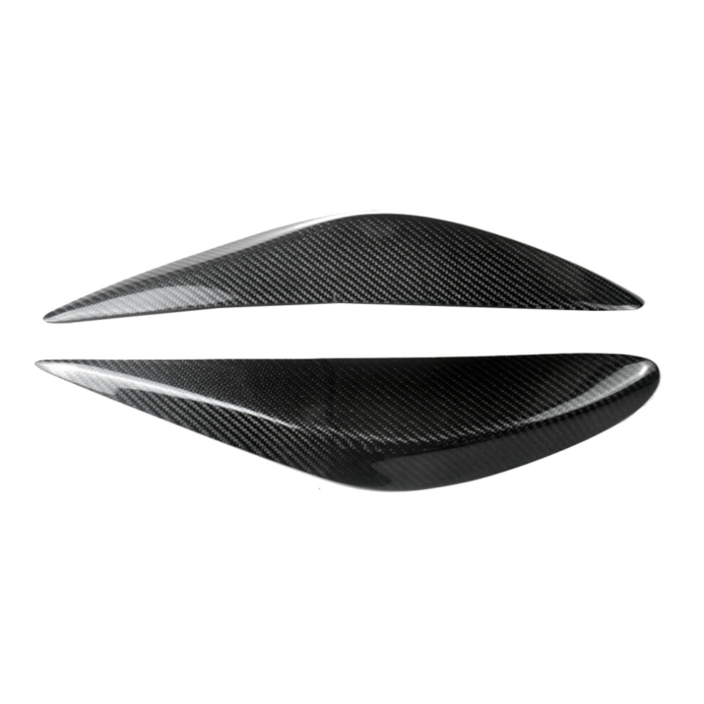 For Nissan Altima Teana 2013-2015 Dry Carbon Fiber Front Headlight Lamp Eyebrow Trim Cover Eyelid Molding Strip 6132772518804