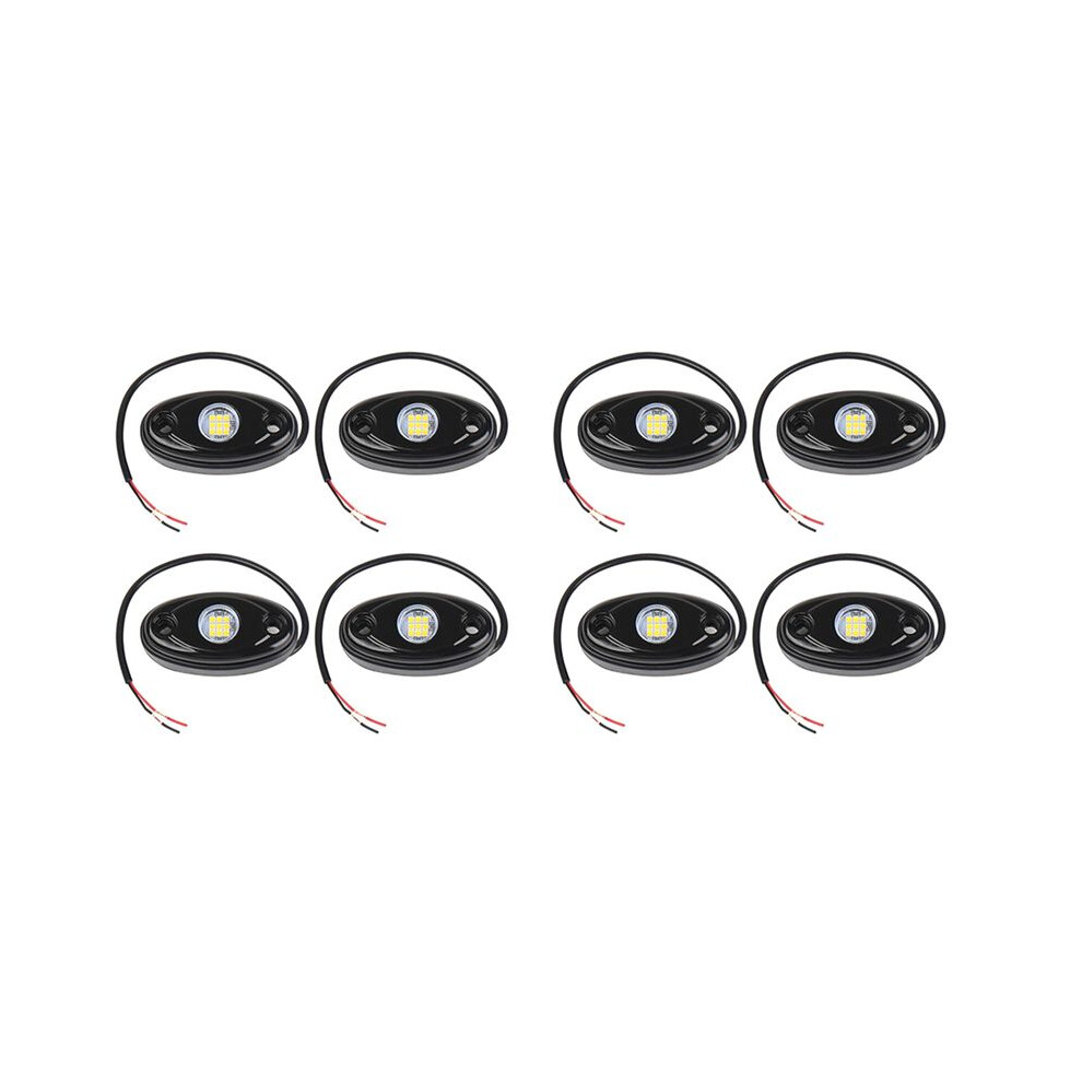 8Pcs 9Led Super Bright Rock Kit Led Waterproof Led Neon Underglow For Off Road Truck Boat Light/White 4711955914514