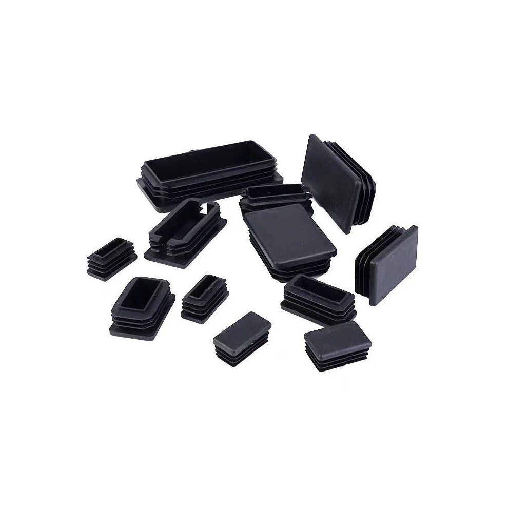 Rubber Chair Leg Caps With Felt Pads 20X60mm Black Furniture Protectors For Floor Scratch Prevention 9119770801579