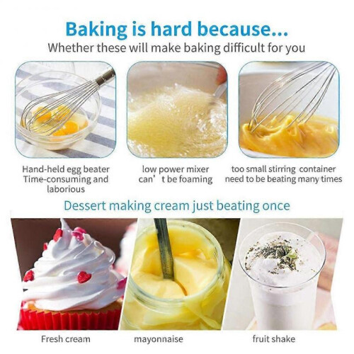 Manual Egg Beater Mixer Plastic Hand-crank Cream Whisk Home Kitchen Baking Tool 2