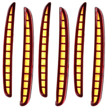 6Pcs for Hatchback 2016 2017 2018 Multi-Function Led Rear Bumper Light Rear Fog Lamp(3 Functions)