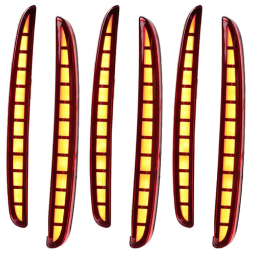 6Pcs for   Hatchback 2016 2017 2018 Multi-Function Led Rear Bumper Light Rear Fog Lamp(3 Functions)