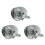 3X Retro Bicycle Bike Accessory Front Light Bracket Vintage 3LED Headlight (Silver) 1