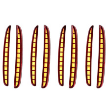 8Pcs for Hatchback 2016 2017 2018 Multi-Function Led Rear Bumper Light Rear Fog Lamp Auto Bulb (3 Functions)
