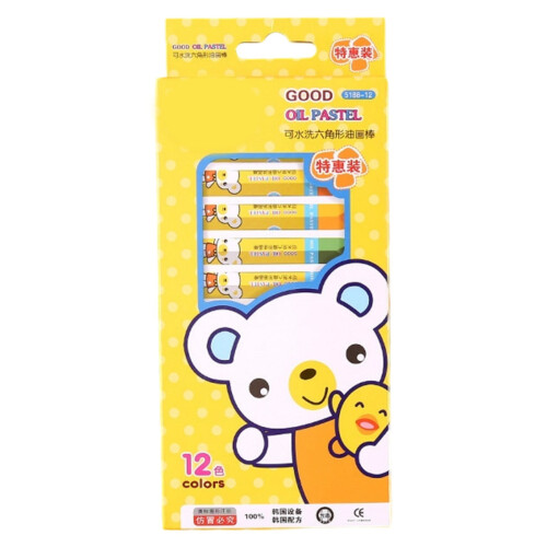 Crayon lavable pour enfants, Crayon de forme-12 couleurs A