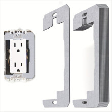Conjunto de 10 espaçadores de placa de ajuste de tomada - Extensores de tomada elétrica autonivelantes para superfícies irregulares