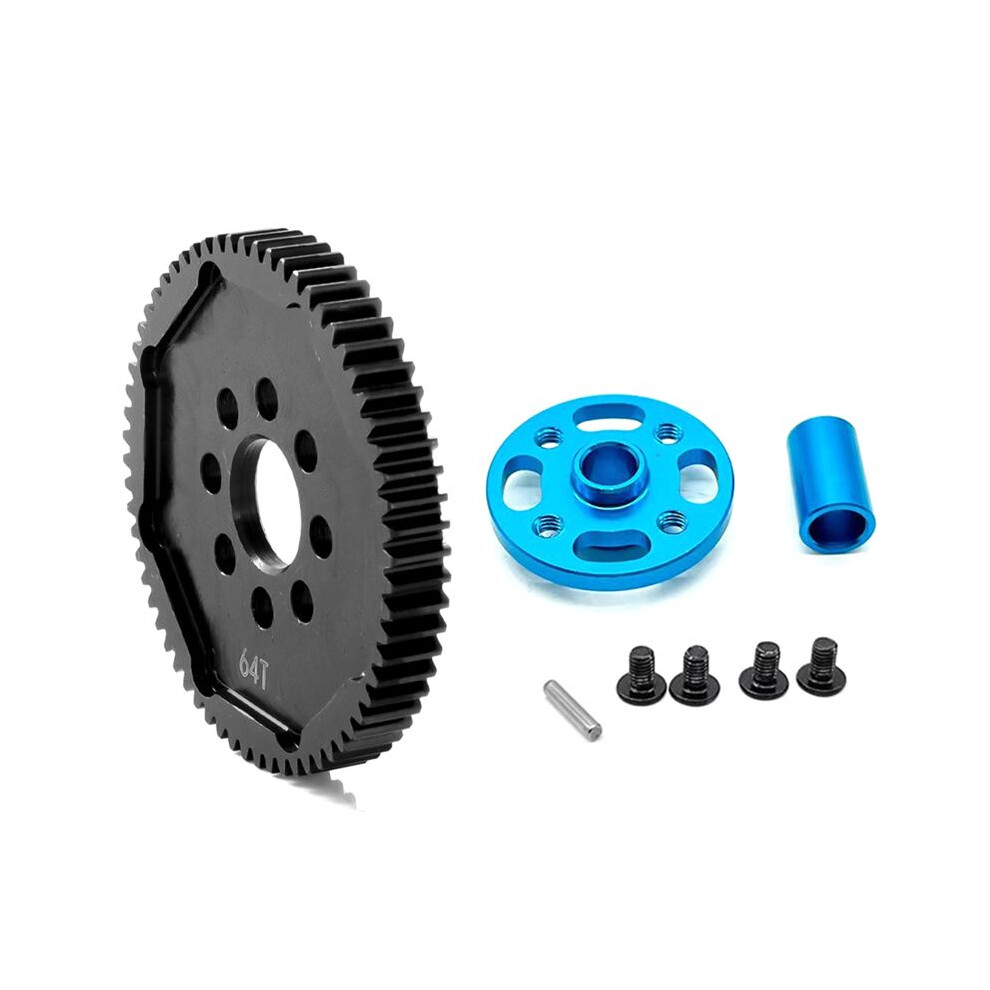 64T 54500 Spur Gear And Gear Mount High Speed Gear Set For Tamiya Tt-02 Tt02 1/10 Rc Car Upgrade Parts 6132063903449